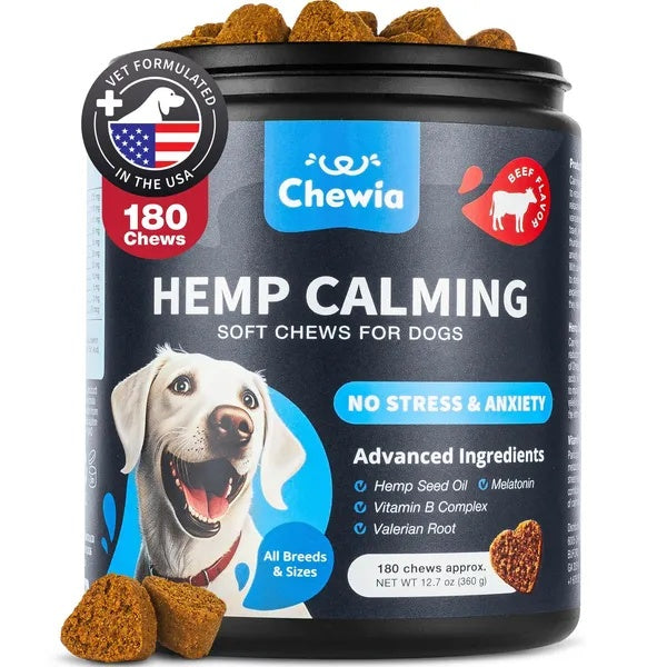 Hemp Calming Chews for Dogs – Natural Anxiety Relief Treats