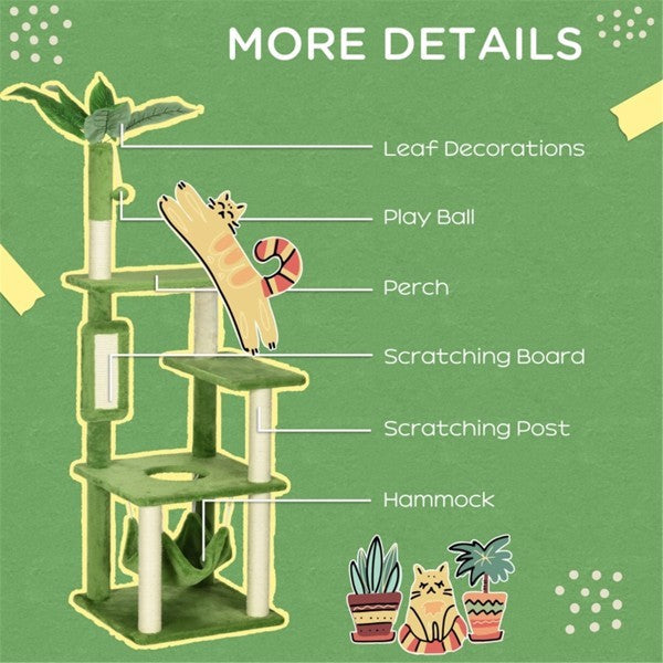 Cat Climbing Tower - Multi-Level Cat Tree with Scratching Posts