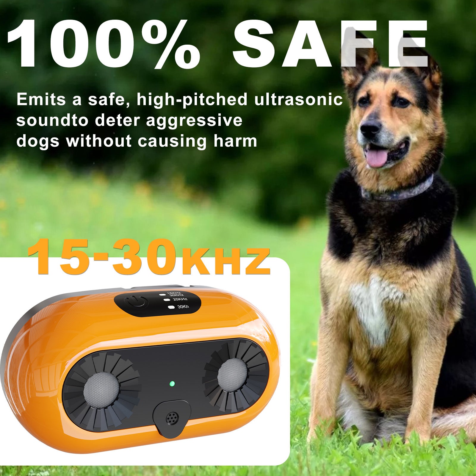 Ultrasonic Dog Bark Deterrent - 50ft Range Anti-Barking Device