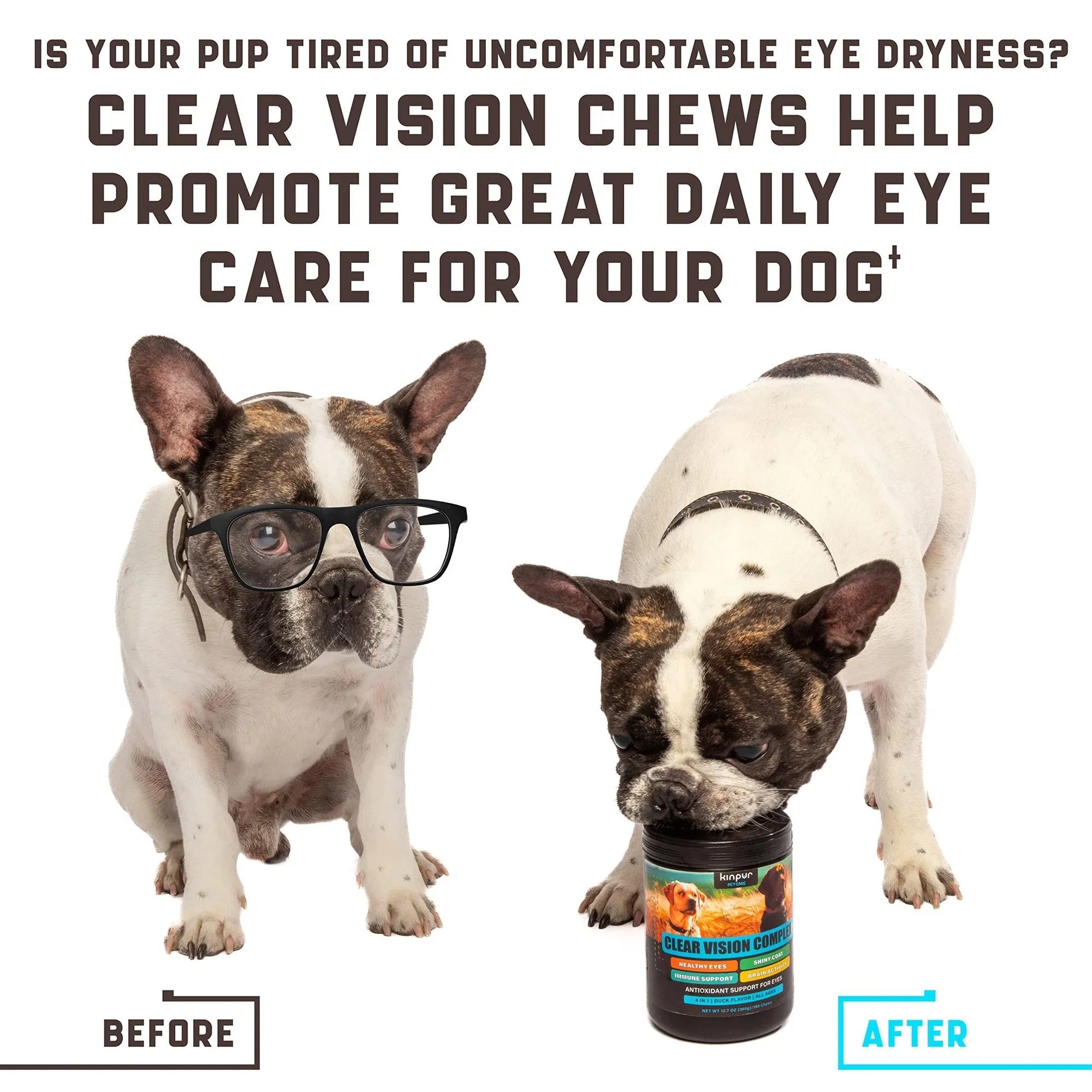 Dog Eye Vitamins - Vision Support & Tear Stain Supplement