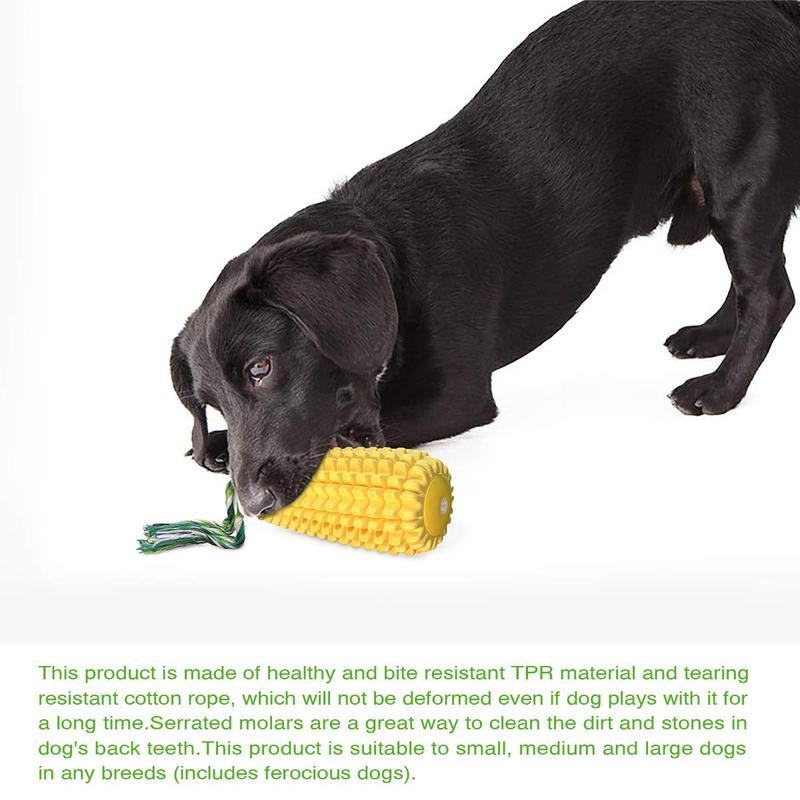 Squeaky Corn Stick Rope Dog Chew Toy - 5.8" for Small to Large Dogs