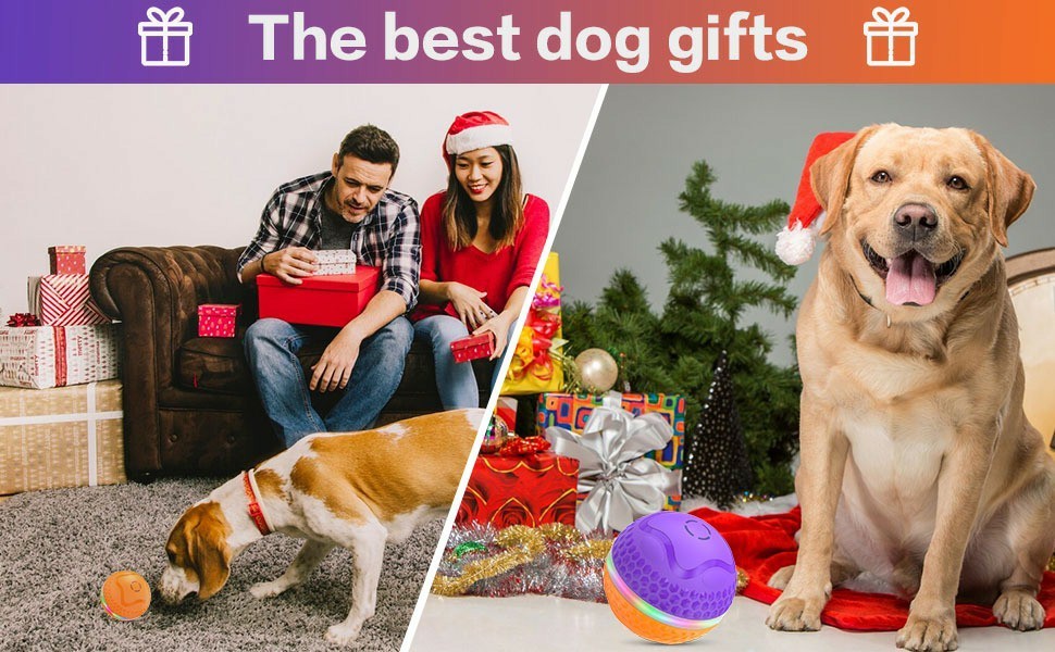 Interactive Dog Toy Ball - Automatic Rolling with LED Lights