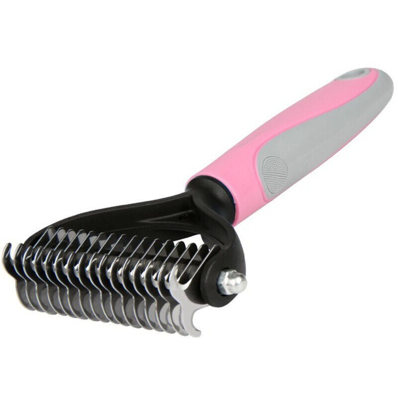 Double-Sided Pet Grooming Brush - Deshedding & Dematting Tool