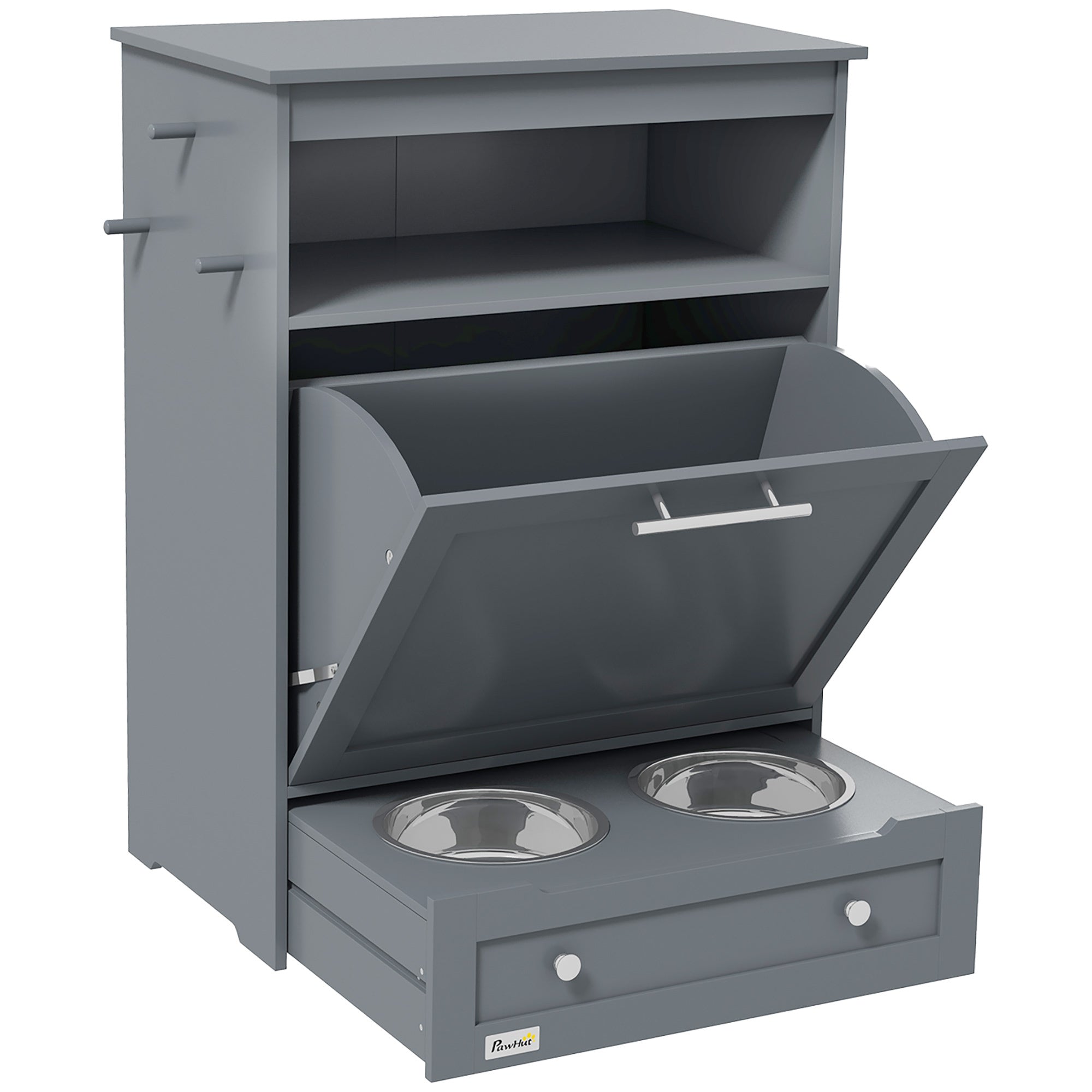 Premium Pet Feeder Station with Storage Locker