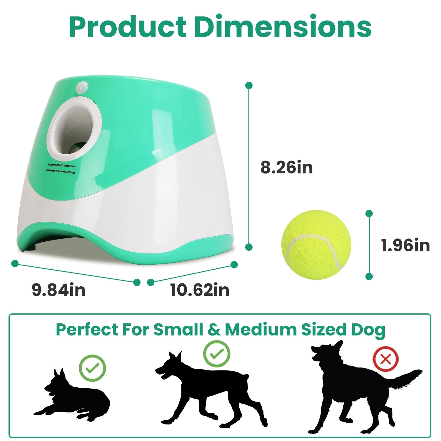 Automatic Dog Ball Launcher with 6 Tennis Balls - Interactive Fetch Machine