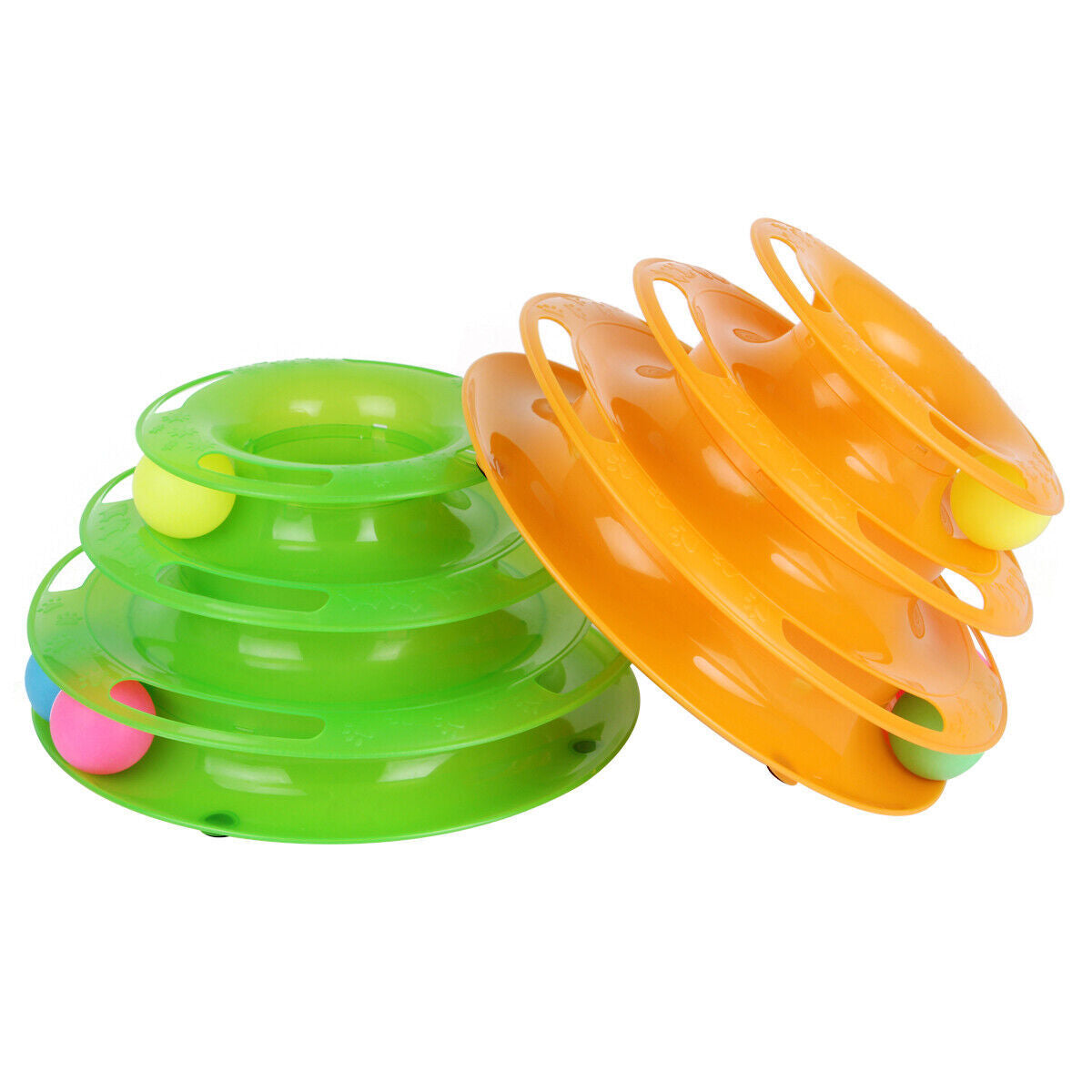3-Tier Interactive Cat Ball Tower Toy