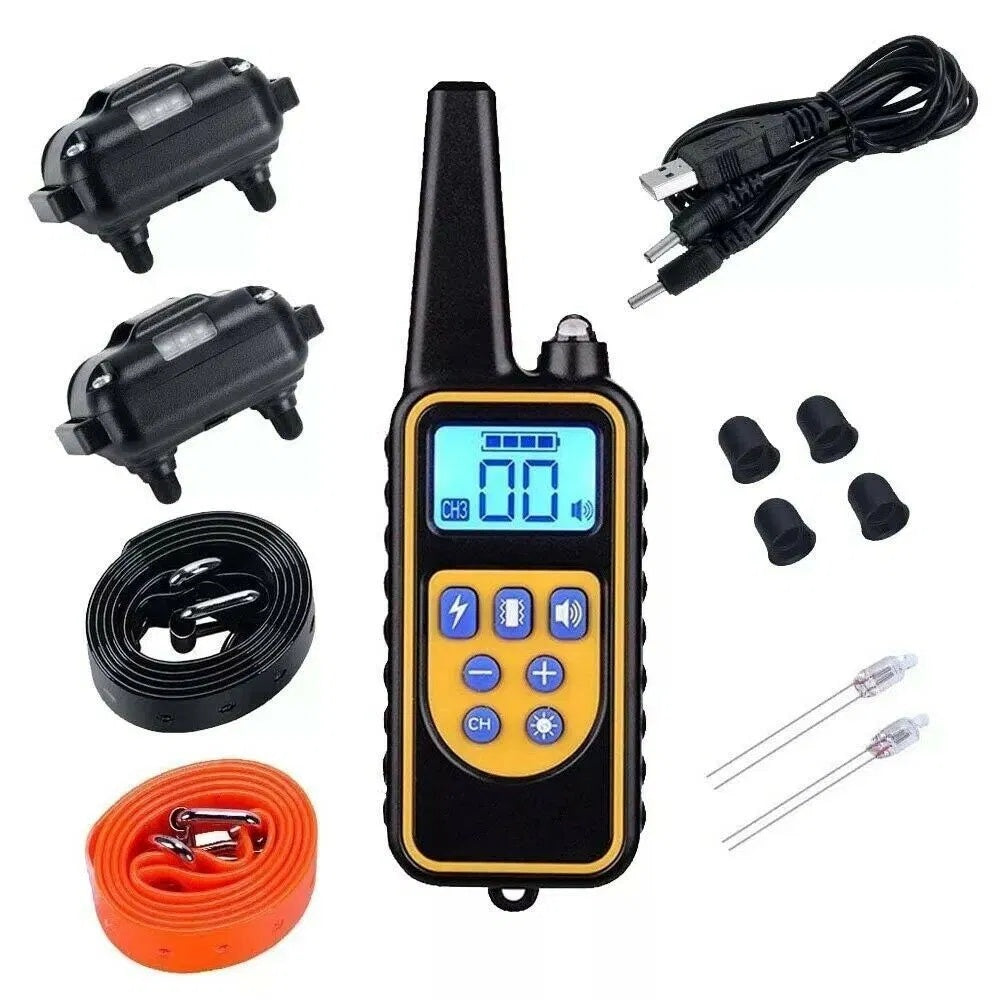 Dog Training Collar - 3000ft Range, Rechargeable, Waterproof Remote Shock Trainer