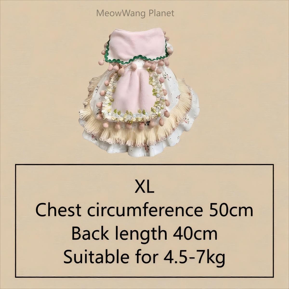 Handcrafted Double Layer Princess Dress for Small Dogs & Cats