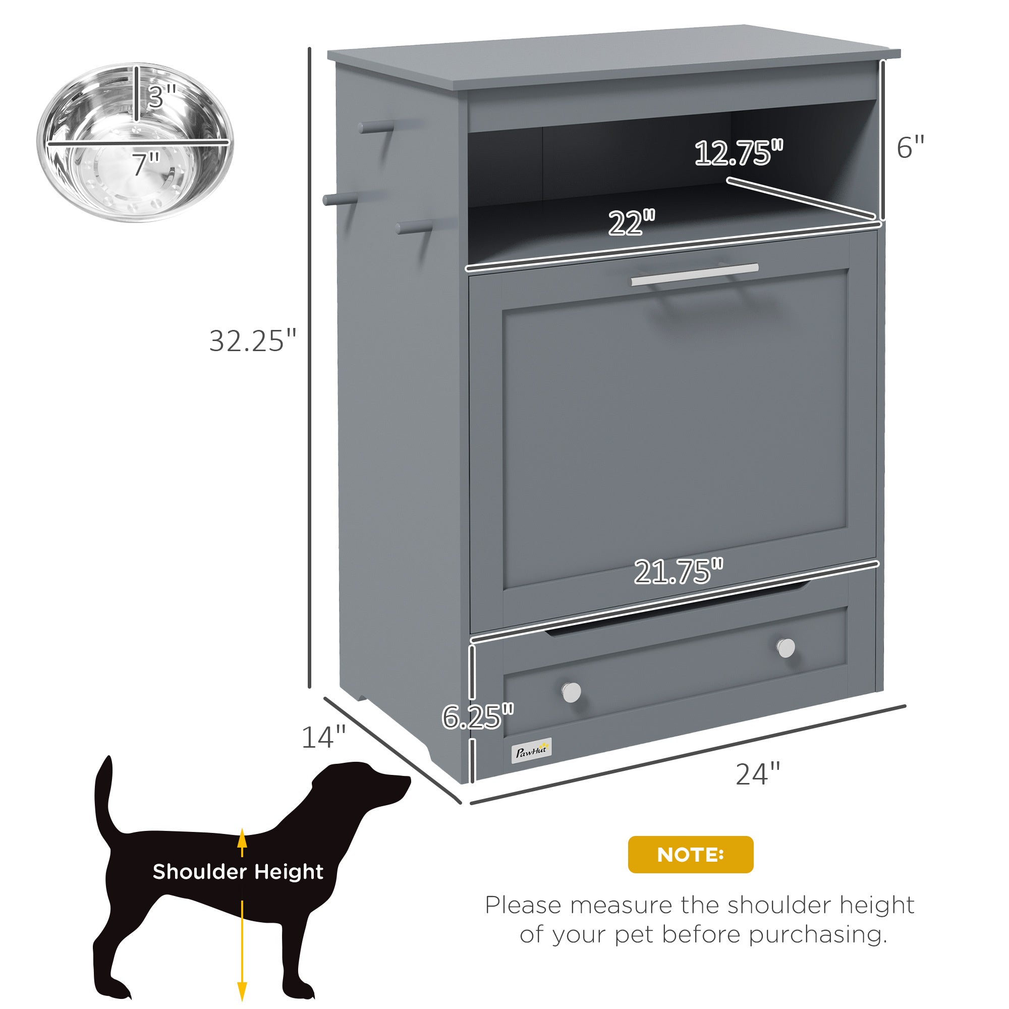 Premium Pet Feeder Station with Storage Locker
