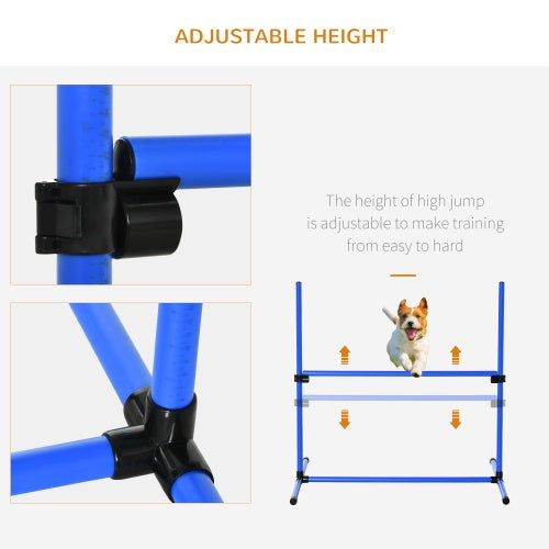 4-Piece Dog Agility Training Set - Adjustable Jump Poles