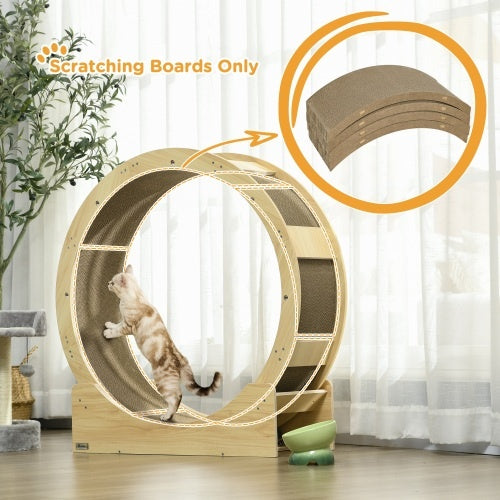 Cat Scratching Board 4-Pack - Reversible Replacement Pads