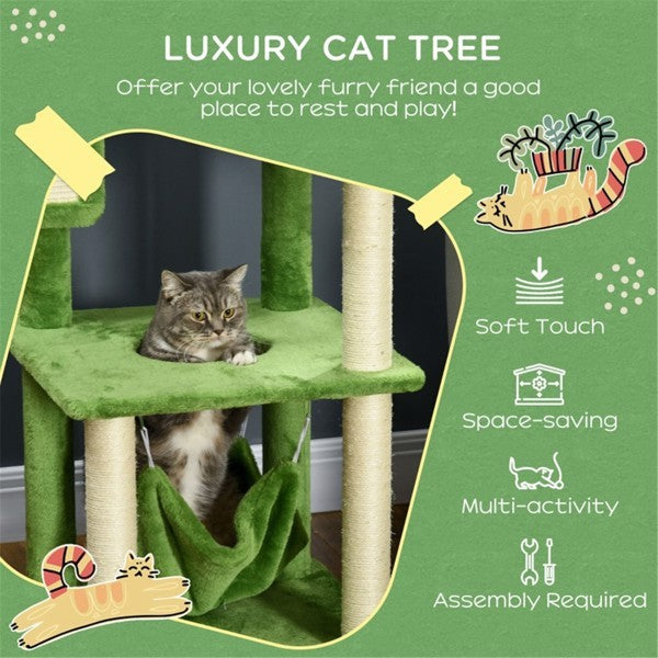 Cat Climbing Tower - Multi-Level Cat Tree with Scratching Posts
