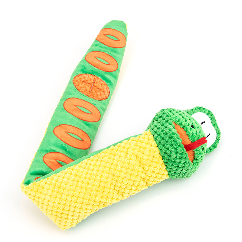 Snake Snuffle Toy - Interactive Squeaky Dog Puzzle