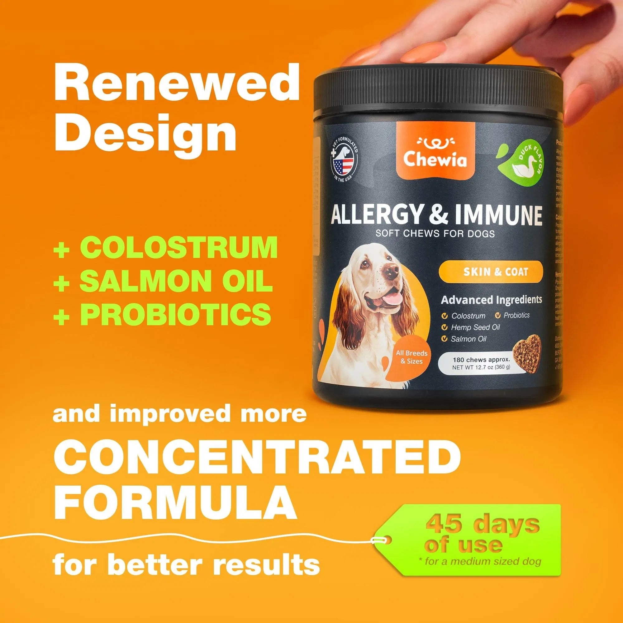 Dog Allergy Relief Chews - Itch & Skin Support with Salmon Oil
