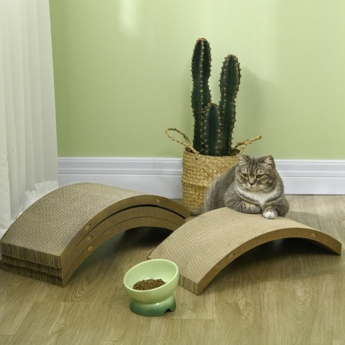 Cat Scratching Board 4-Pack - Reversible Replacement Pads