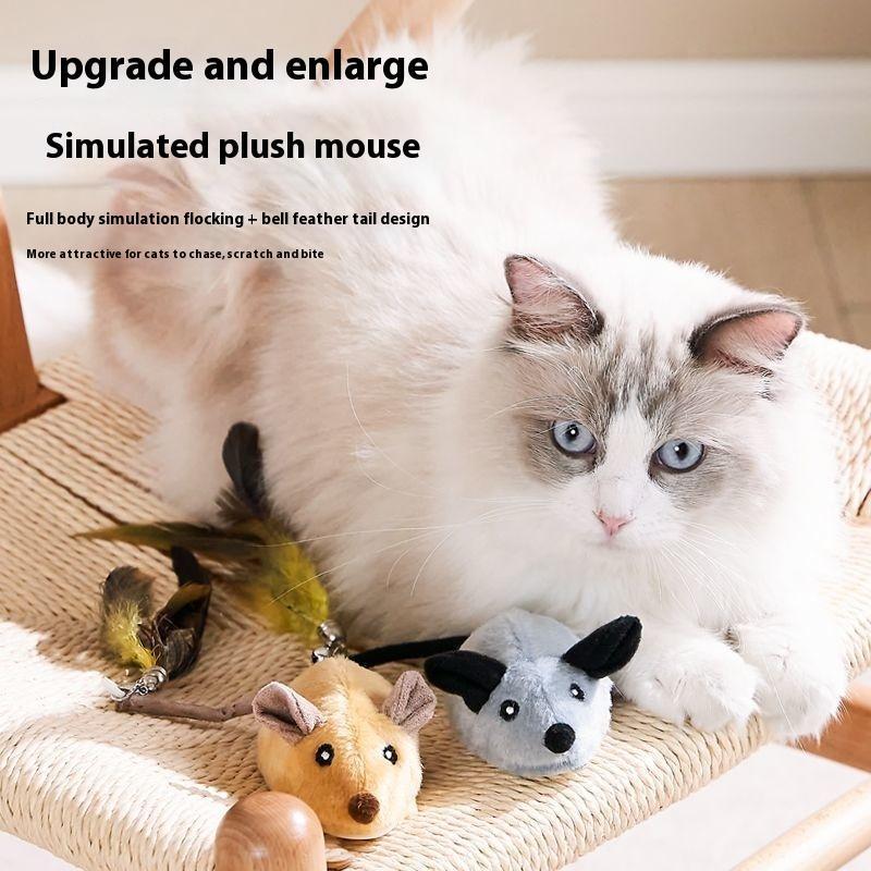 Electric Orange Mouse Cat Toy - Interactive Motion Toy