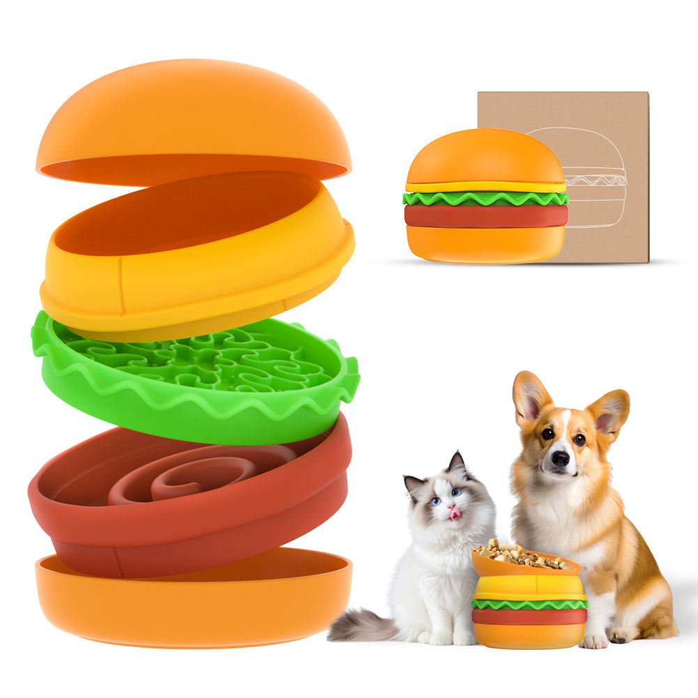 5-in-1 Hamburger Style Pet Feeding Station