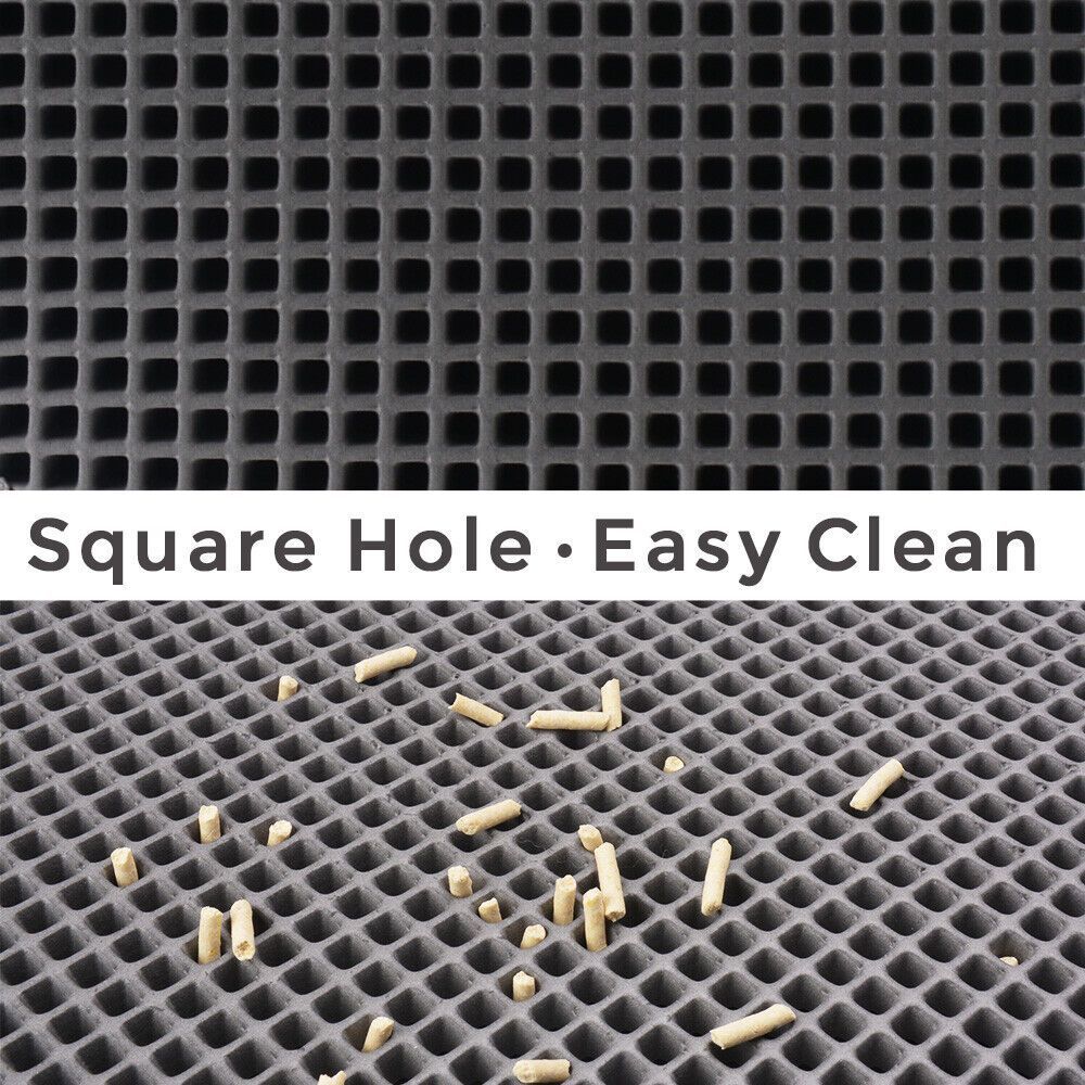 Double Layer Cat Litter Mat - Honeycomb Trapping Design