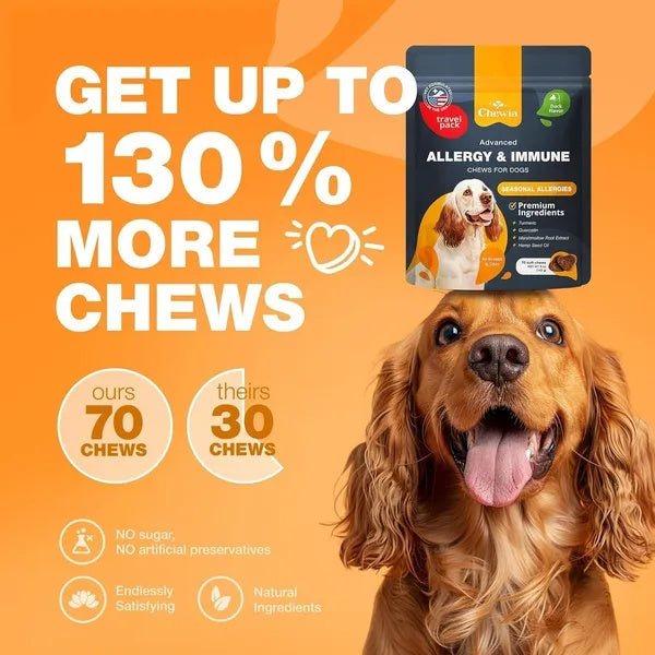 Dog Allergy Relief Chews – Itch Relief with Salmon Oil for Skin & Immune Health