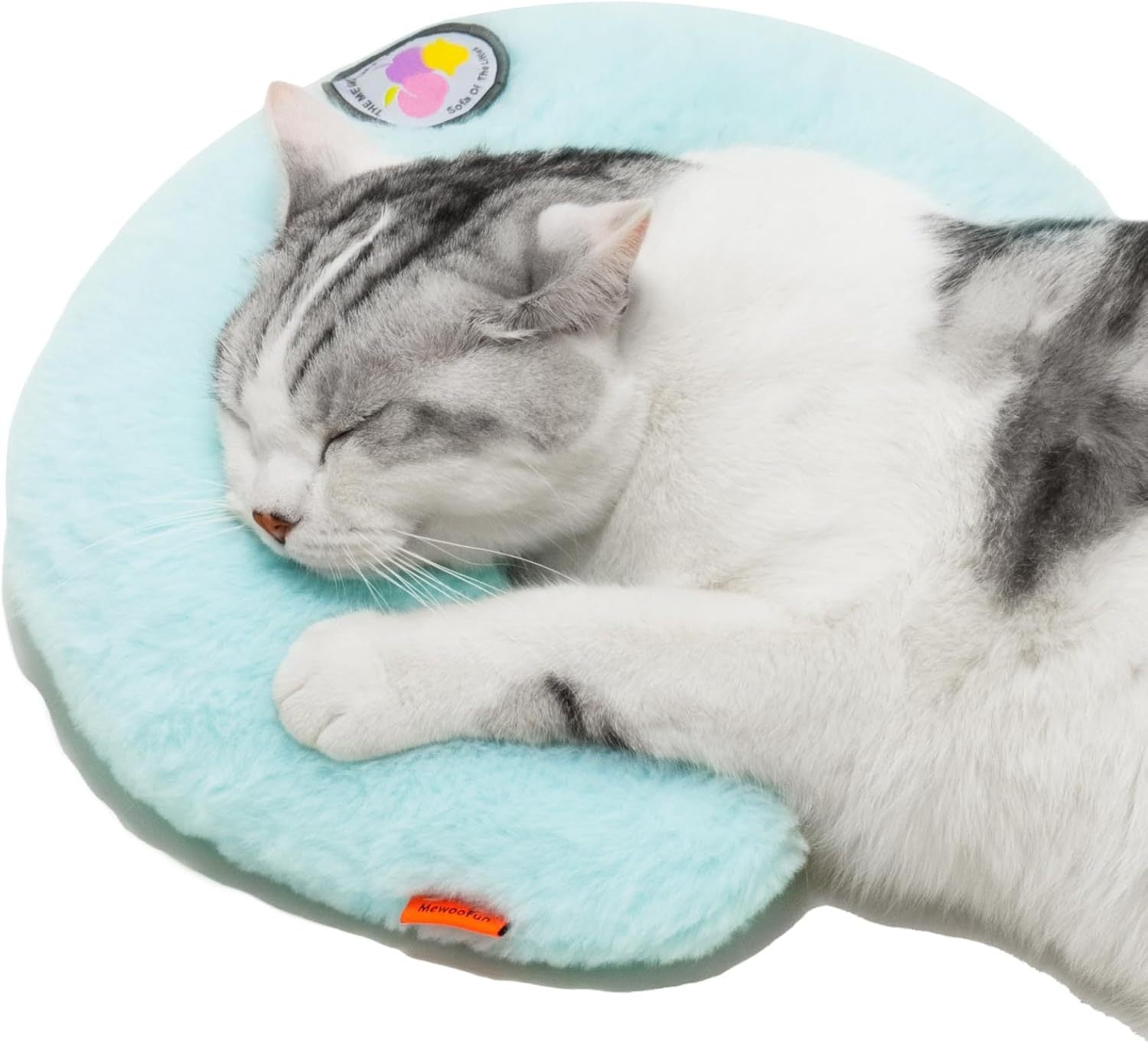 MEWOOFUN U-Shaped Orthopedic Pet Pillow - Blue