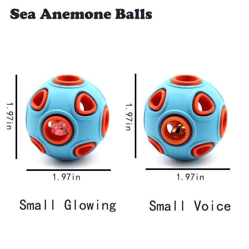 2-Pack Dog Rubber Ball with Bell - Interactive Chew Toy for Puppies