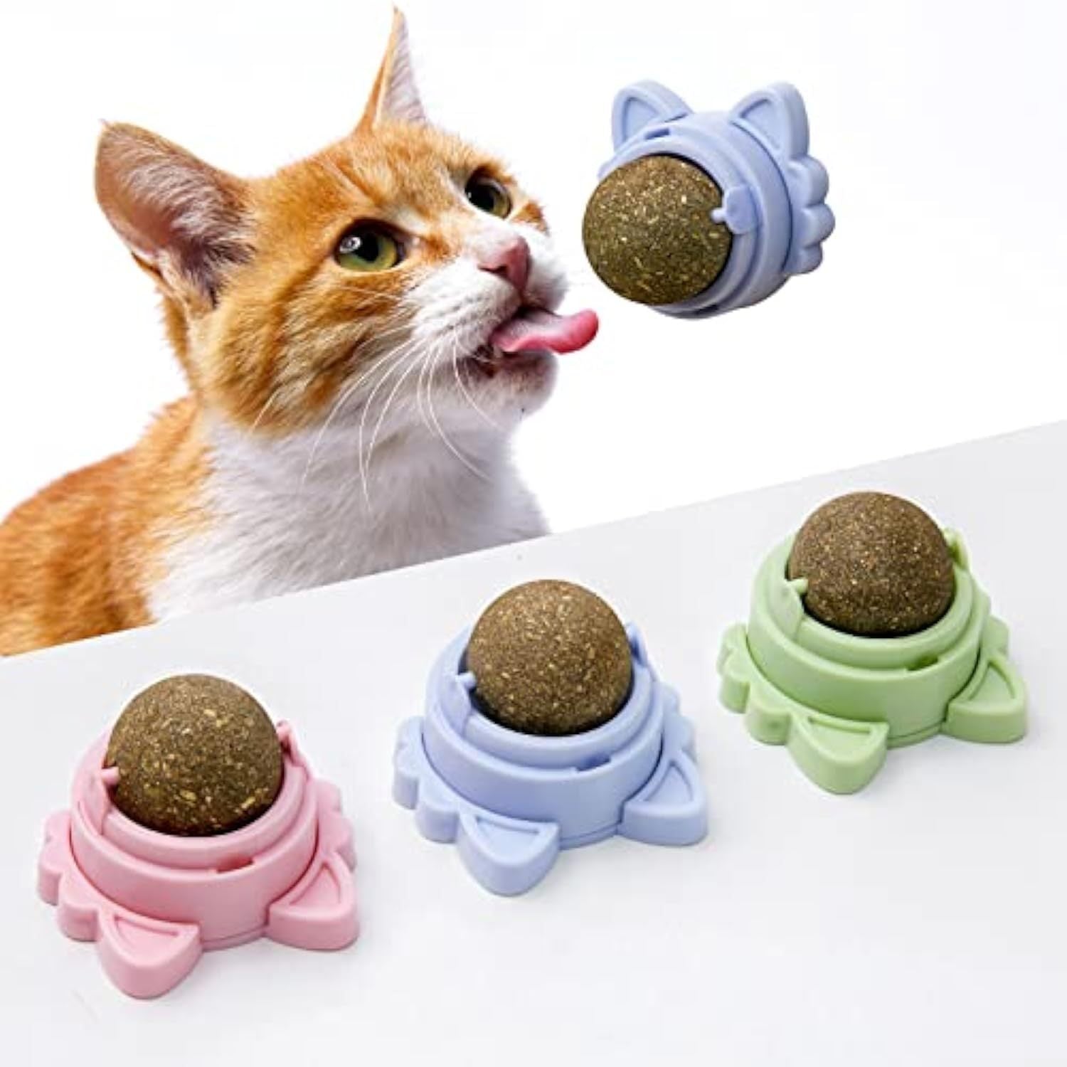 Sticky Wall Catnip Balls – Interactive Dental Chew & Fun Toy for Cats