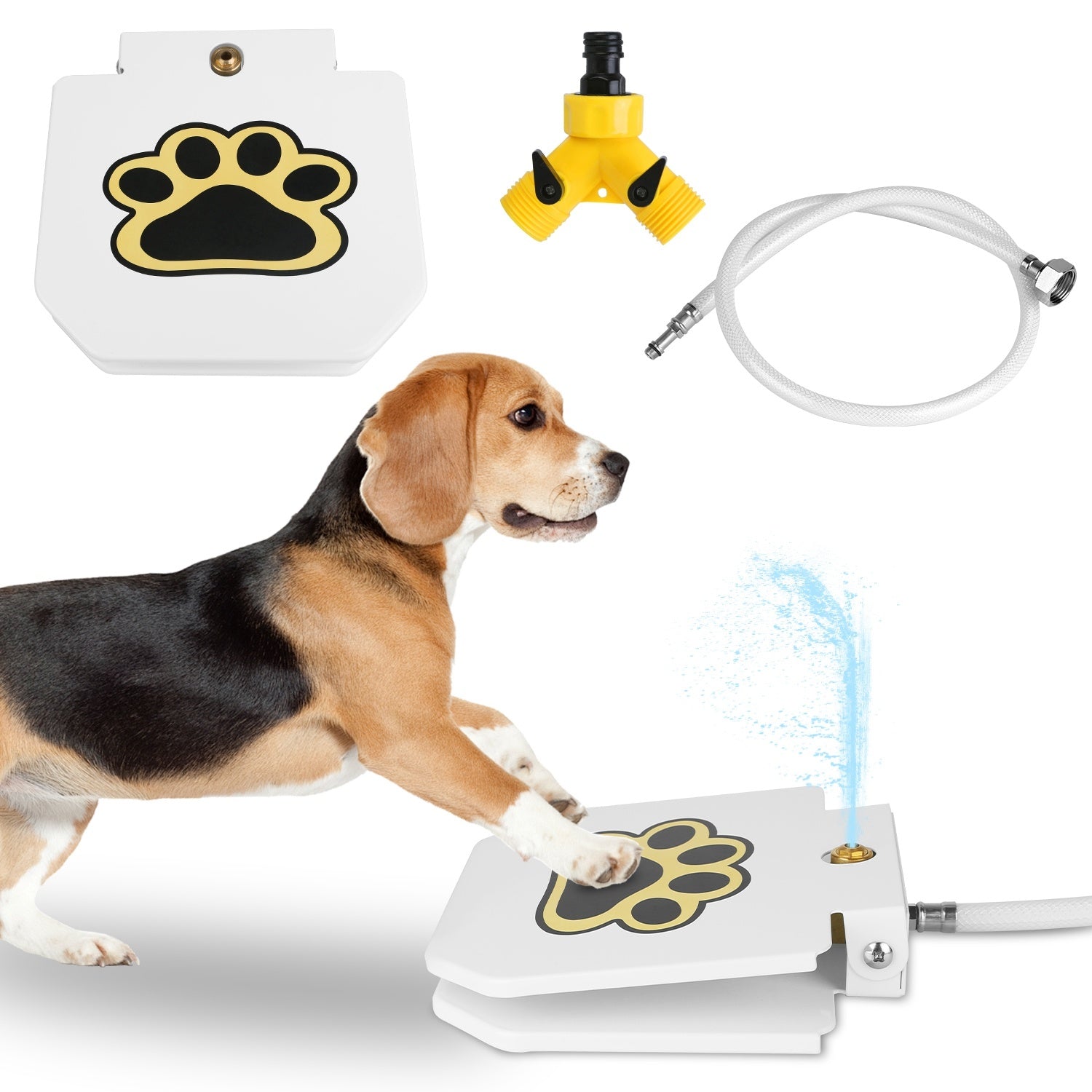 Outdoor Dog Water Fountain - Step-Activated Pet Drinking Dispenser