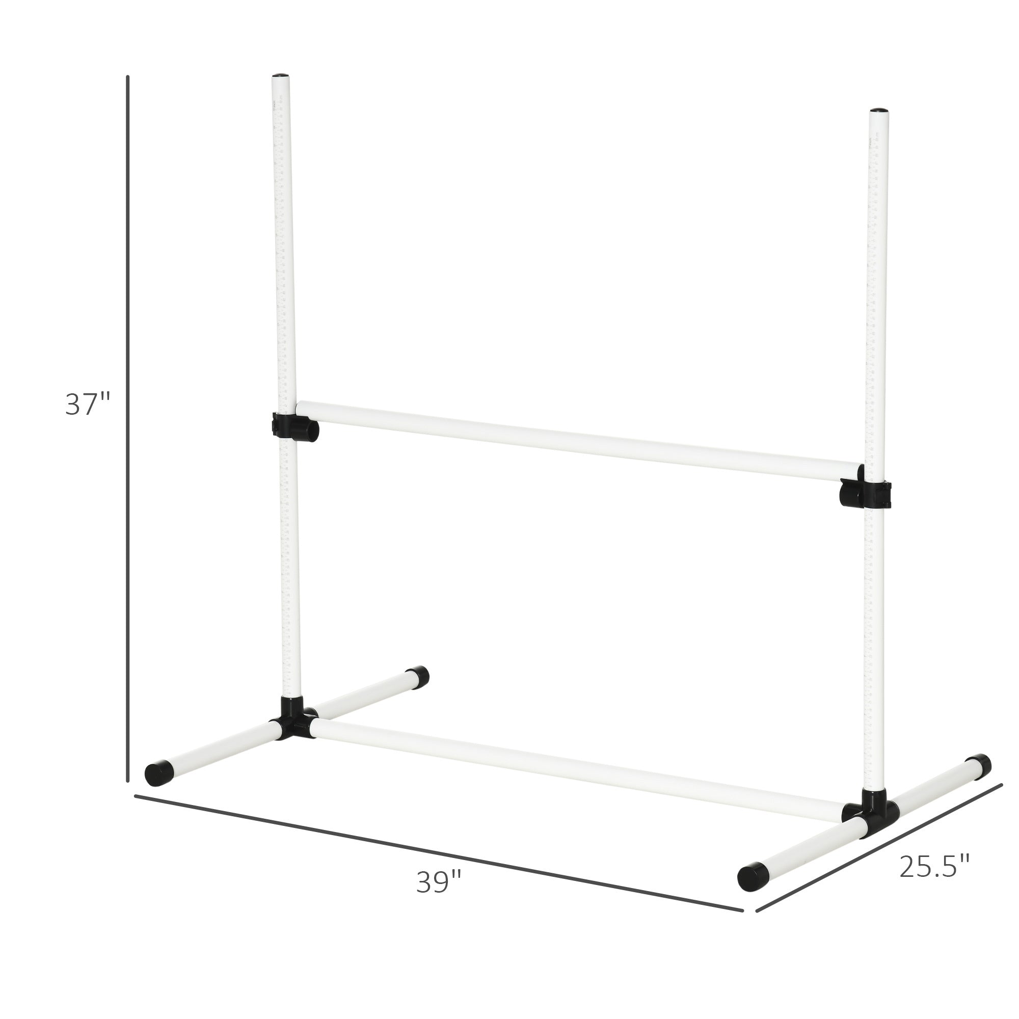 4-Piece Dog Agility Training Set - Adjustable Jump Poles