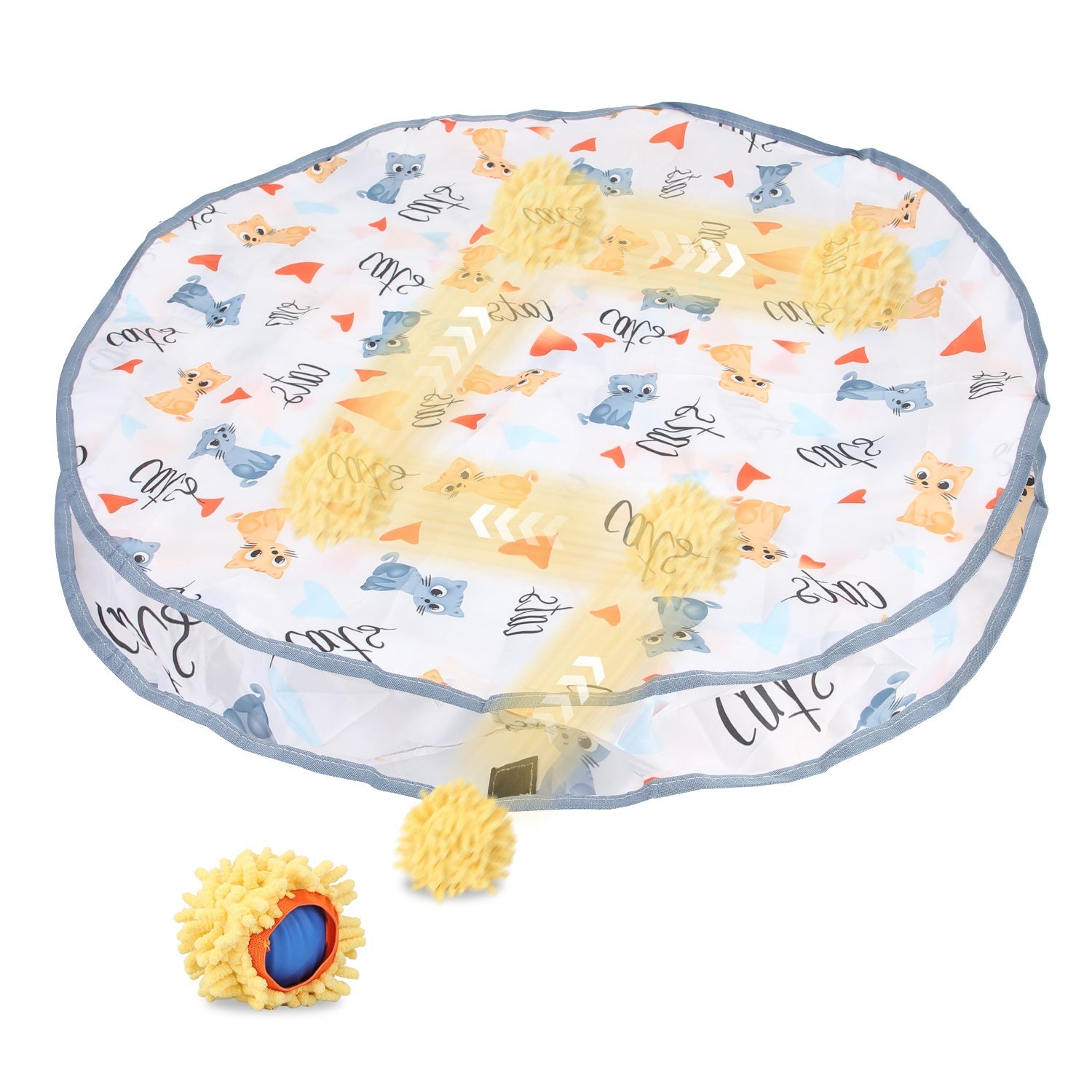 Interactive Motion-Activated Cat Toy Ball - Rechargeable Rolling Pouch