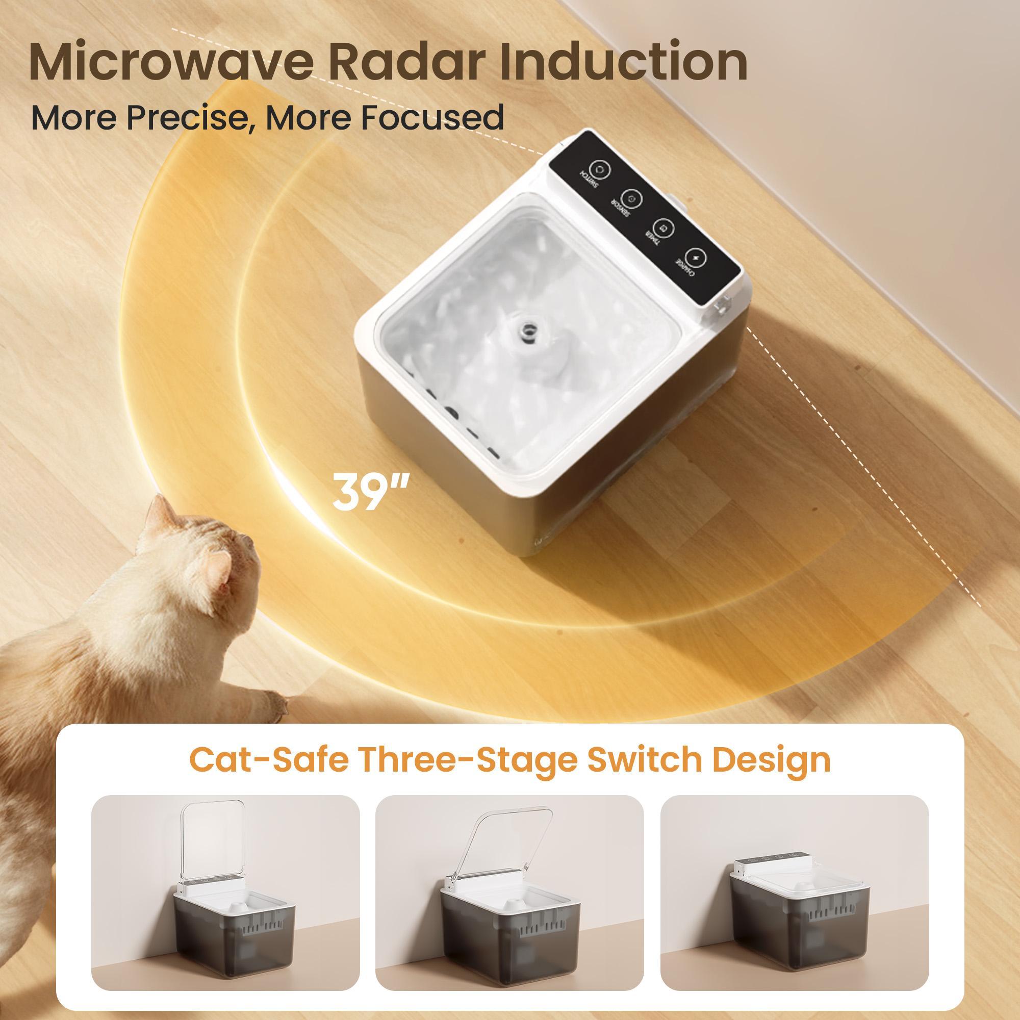 Automatic Pet Water Fountain - Smart Sensing Dog & Cat Dispenser