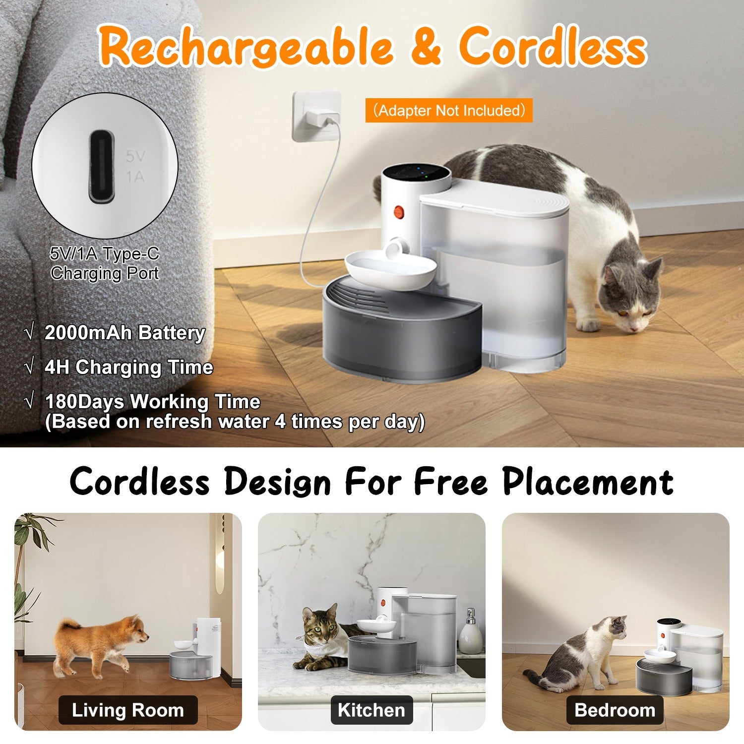 Smart Pet Water Fountain - 3L Automatic Dispenser