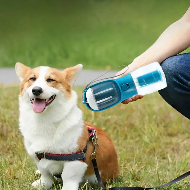 3-in-1 Portable Dog Water Bottle & Food Container