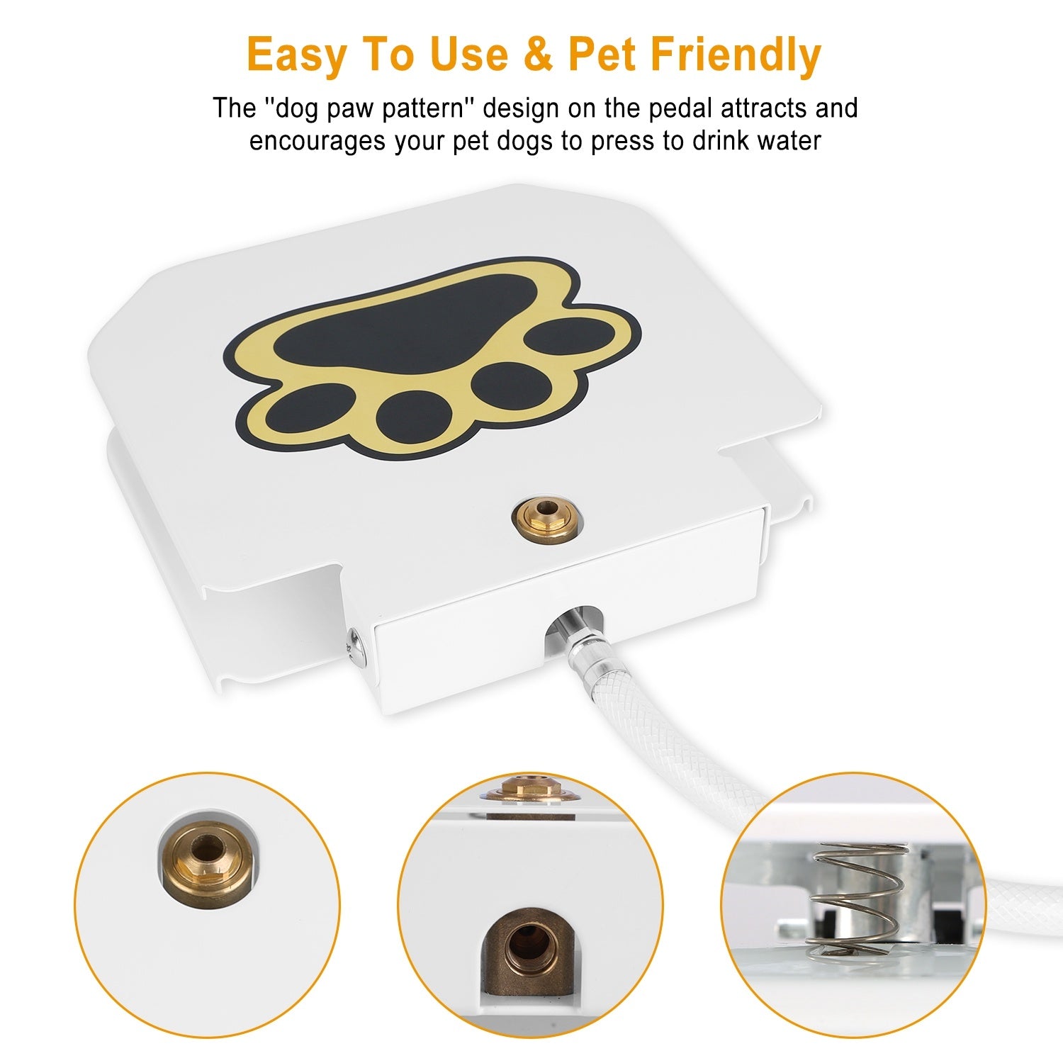 Outdoor Dog Water Fountain - Step-Activated Pet Drinking Dispenser