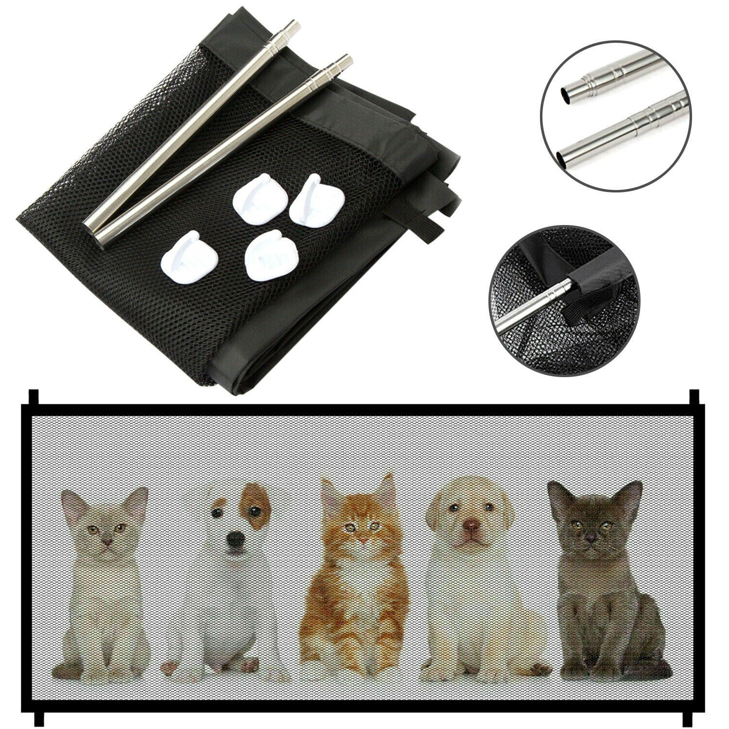 Portable Pet & Baby Safety Gate - Magic Mesh Fence