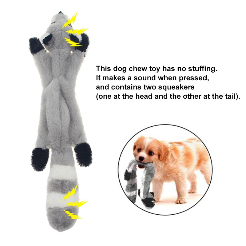5-Pack Dog Squeaky Toys - No Stuffing Plush Crinkle Toys