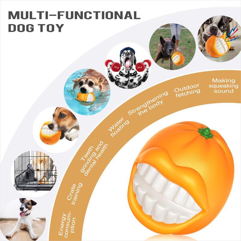 Squeaky Chew Ball for Medium & Large Dogs - Indestructible Tough Toy