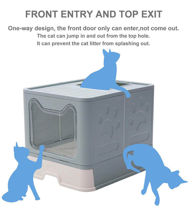 Extra Large Enclosed Cat Litter Box with Front Entry - Perfect for Big Cats