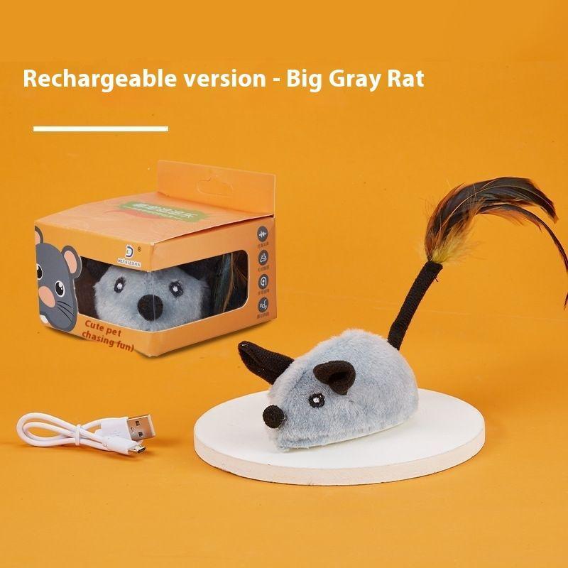 Electric Orange Mouse Cat Toy - Interactive Motion Toy