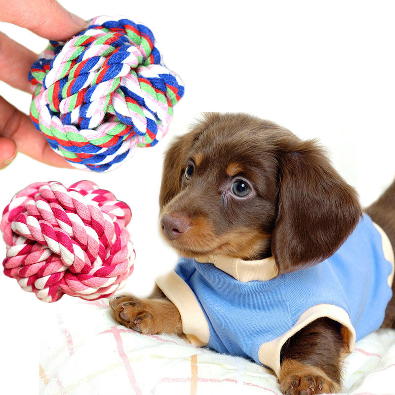 Cotton Rope Ball Dog Toy - Durable Chew & Fetch Toy