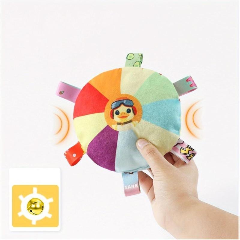 Plush Pet Dog Flying Disc - Interactive Chew Toy with Bells