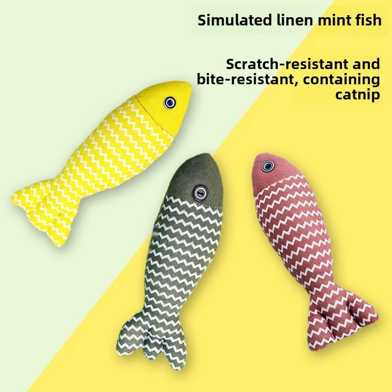 Catnip Fish Toy - Mint-Infused Interactive Toy for All Ages