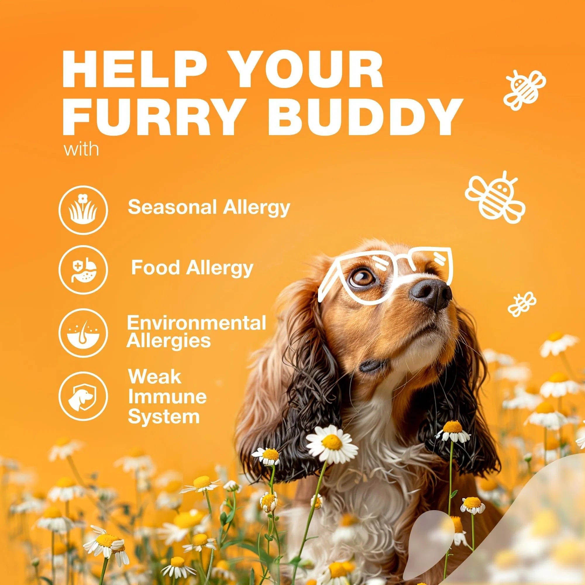 Dog Allergy Relief Chews - Itch & Skin Support with Salmon Oil