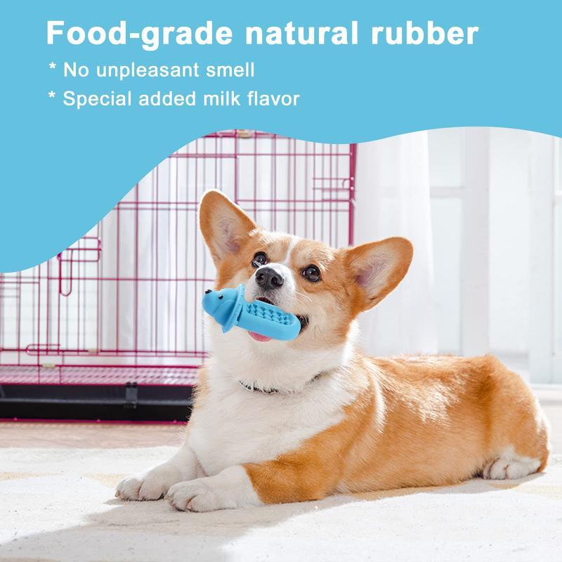 Soft Rubber Puppy Slow Feeder & Treat Dispenser Toy