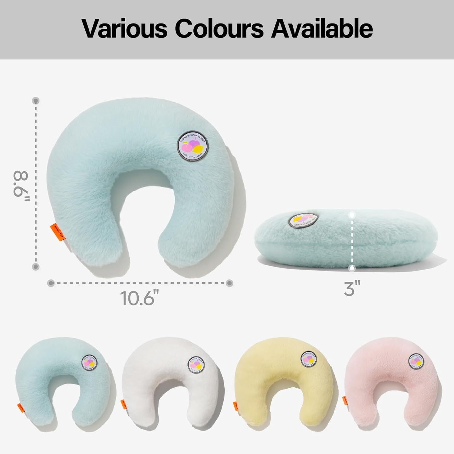 MEWOOFUN U-Shaped Orthopedic Pet Pillow - Blue