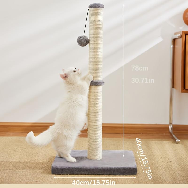 Sisal Rope Cat Scratching Post with Hanging Ball Toy