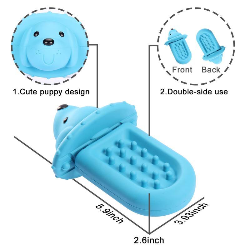 Soft Rubber Puppy Slow Feeder & Treat Dispenser Toy