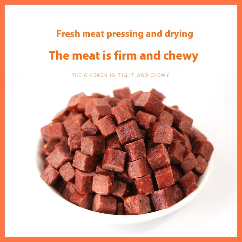Premium Dried Beef & Chicken Cubes Dog Snacks — Grain-Free Training Reward for Dogs & Puppies
