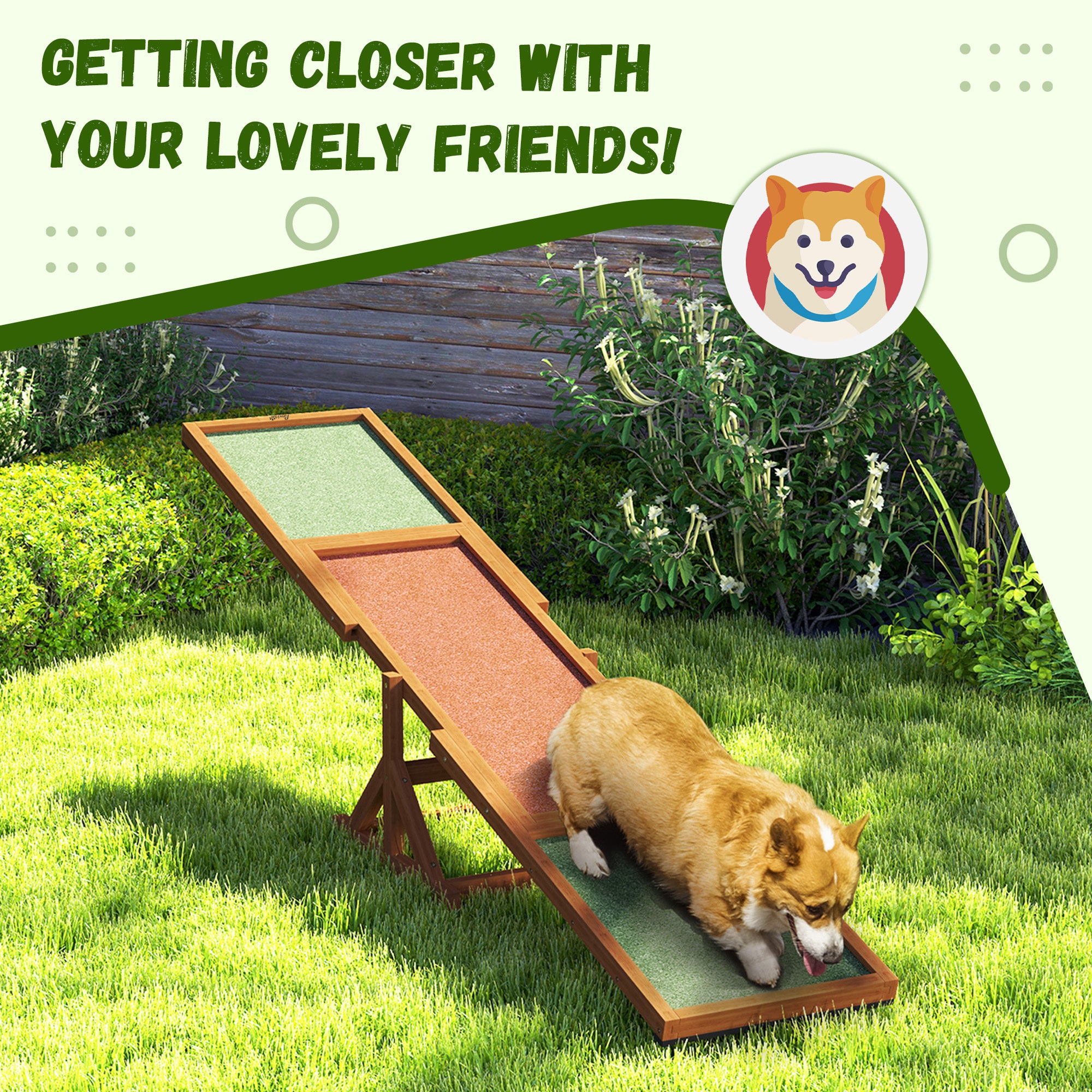 Dog Agility Seesaw - 110 lbs Capacity, Weather Resistant, Non-Slip Surface
