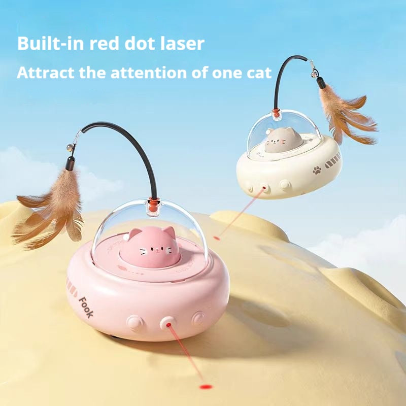 Cat Teaser Wand Toys - Interactive Feather & String Play Set