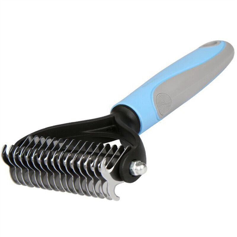Double-Sided Pet Grooming Brush - Deshedding & Dematting Tool